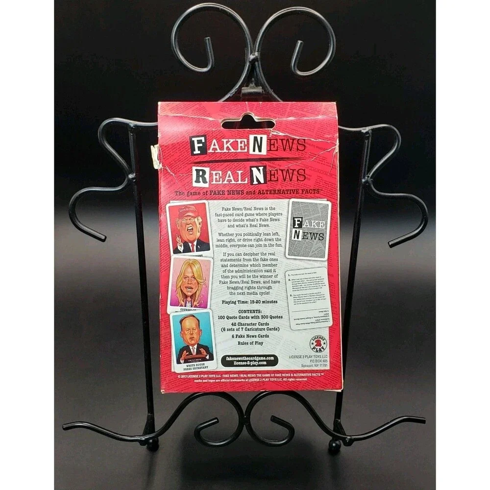 Fake News Real News Card Game Washington Edition Shelf Wear Cards Sealed